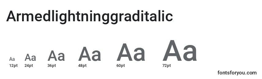 Armedlightninggraditalic Font Sizes