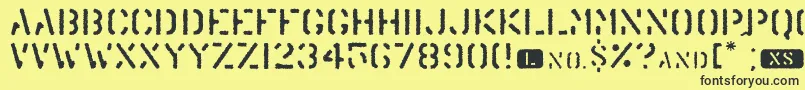 Trenu Font – Black Fonts on Yellow Background