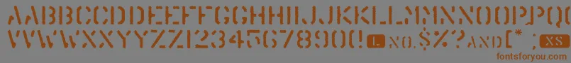 Trenu Font – Brown Fonts on Gray Background
