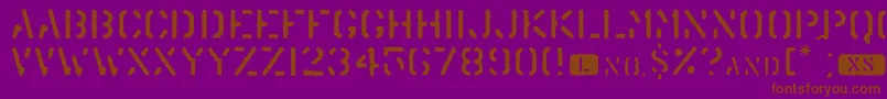 Trenu Font – Brown Fonts on Purple Background