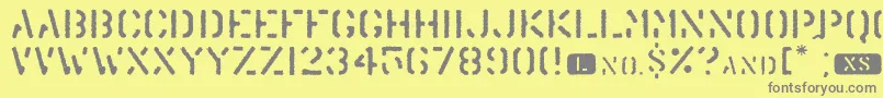 Trenu Font – Gray Fonts on Yellow Background