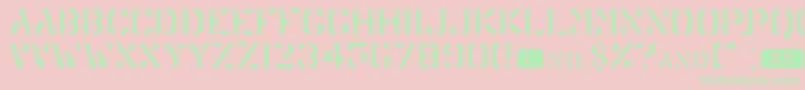 Trenu Font – Green Fonts on Pink Background