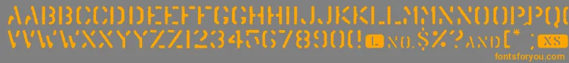 Trenu Font – Orange Fonts on Gray Background