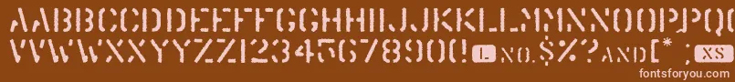 Trenu Font – Pink Fonts on Brown Background