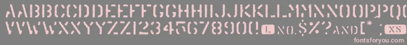 Trenu Font – Pink Fonts on Gray Background