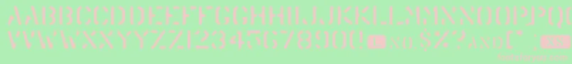 Trenu Font – Pink Fonts on Green Background