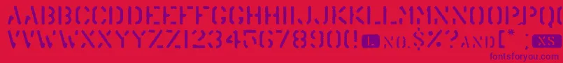Trenu Font – Purple Fonts on Red Background