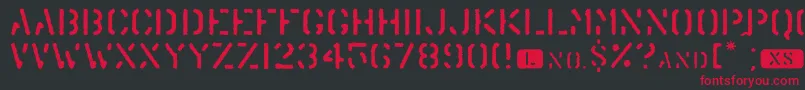 Trenu Font – Red Fonts on Black Background