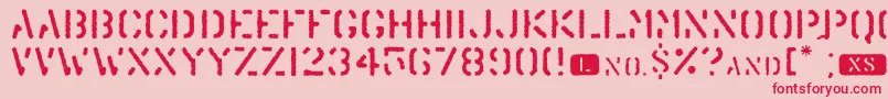 Trenu Font – Red Fonts on Pink Background