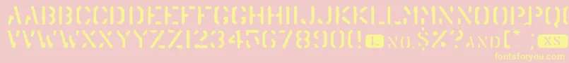 Trenu Font – Yellow Fonts on Pink Background