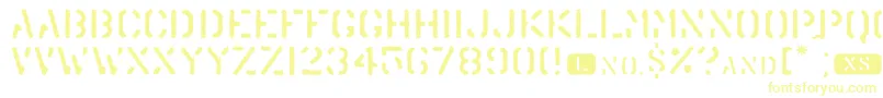 Trenu Font – Yellow Fonts on White Background