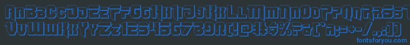 Omegaforce3D12 Font – Blue Fonts on Black Background