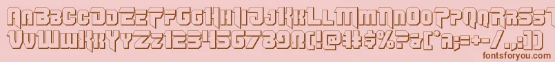 Omegaforce3D12 Font – Brown Fonts on Pink Background