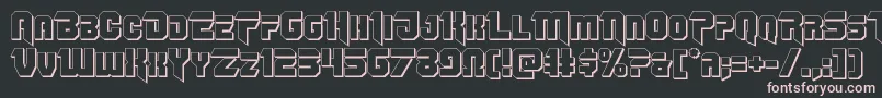 Omegaforce3D12 Font – Pink Fonts on Black Background