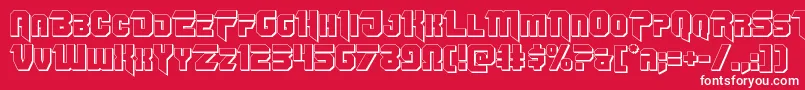 Omegaforce3D12 Font – White Fonts on Red Background