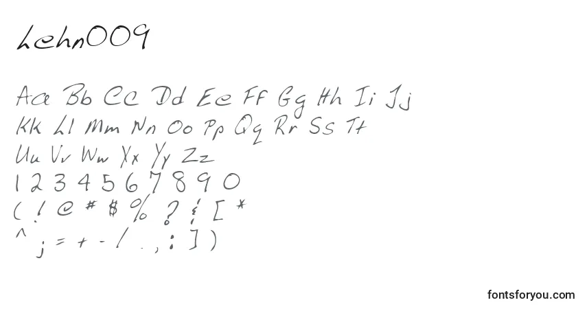 Schriftart Lehn009 – Alphabet, Zahlen, spezielle Symbole