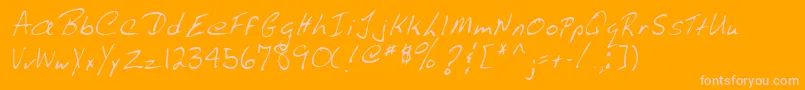 Fonte Lehn009 – fontes rosa em um fundo laranja