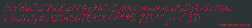 Lehn009 Font – Red Fonts on Black Background