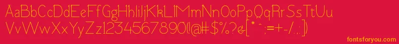 Tomsk Font – Orange Fonts on Red Background