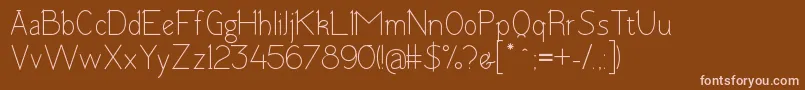 Tomsk Font – Pink Fonts on Brown Background