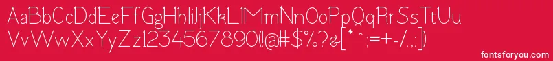 Tomsk Font – White Fonts on Red Background
