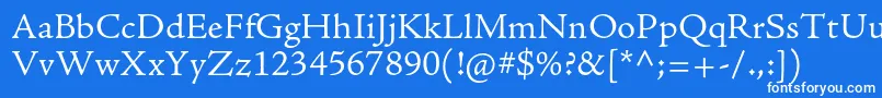 AjensonproLtcapt Font – White Fonts on Blue Background