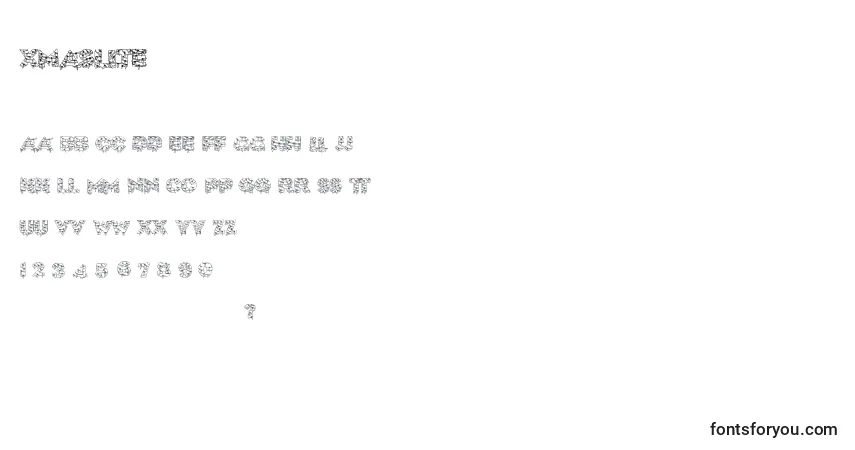 Xmaslite-fontti – aakkoset, numerot, erikoismerkit