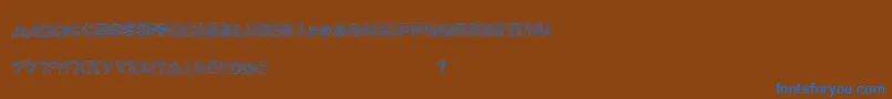 Xmaslite Font – Blue Fonts on Brown Background