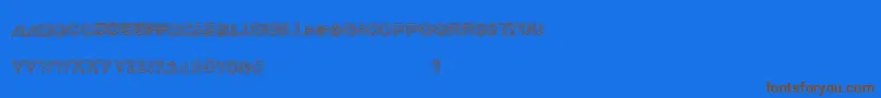 Xmaslite Font – Brown Fonts on Blue Background