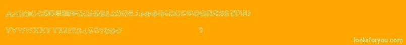 Xmaslite Font – Green Fonts on Orange Background