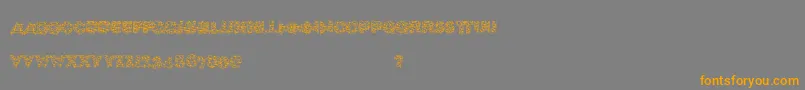 Xmaslite Font – Orange Fonts on Gray Background