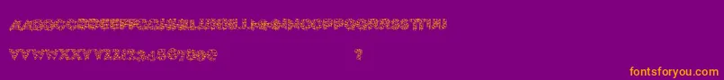 Xmaslite Font – Orange Fonts on Purple Background