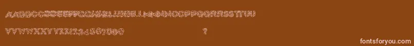 Xmaslite Font – Pink Fonts on Brown Background
