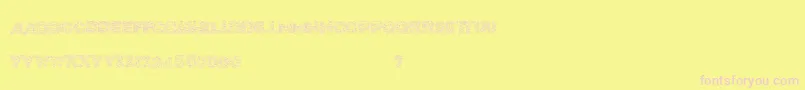 Xmaslite Font – Pink Fonts on Yellow Background