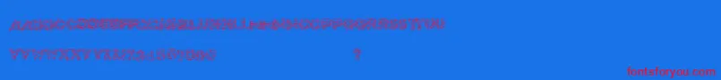 Xmaslite Font – Red Fonts on Blue Background