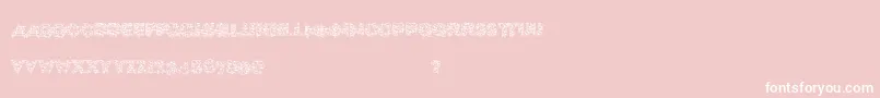 Xmaslite Font – White Fonts on Pink Background