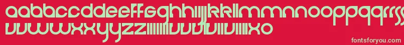 フォントCerebro – 赤い背景に緑の文字