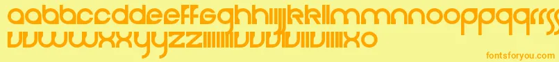 Cerebro Font – Orange Fonts on Yellow Background