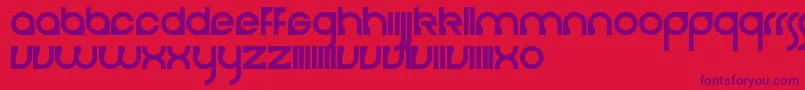Cerebro-Schriftart – Violette Schriften auf rotem Hintergrund