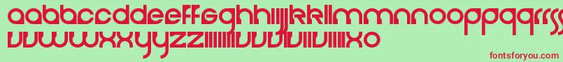 フォントCerebro – 赤い文字の緑の背景
