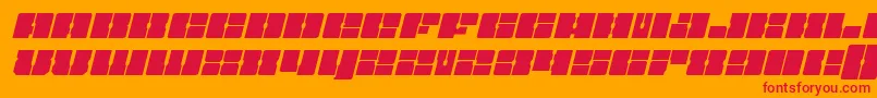 Starnurseryexpandital Font – Red Fonts on Orange Background