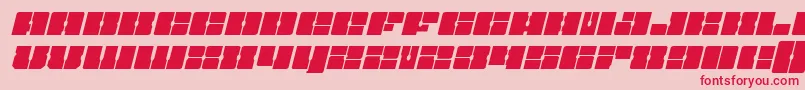 フォントStarnurseryexpandital – ピンクの背景に赤い文字