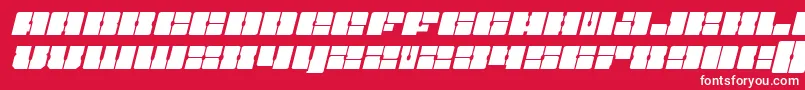 フォントStarnurseryexpandital – 赤い背景に白い文字