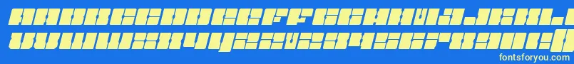 Starnurseryexpandital Font – Yellow Fonts on Blue Background