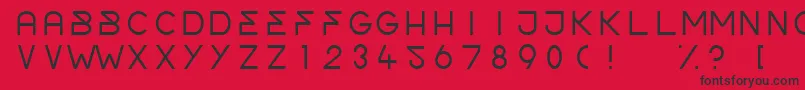 フォントOrderLight – 赤い背景に黒い文字