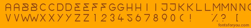 OrderLight Font – Brown Fonts on Orange Background