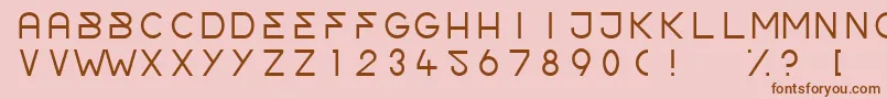 OrderLight-Schriftart – Braune Schriften auf rosa Hintergrund