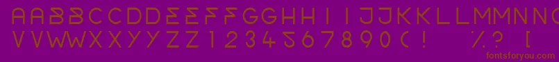OrderLight-Schriftart – Braune Schriften auf violettem Hintergrund