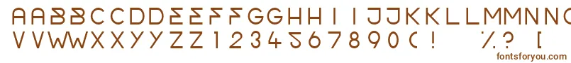 OrderLight-Schriftart – Braune Schriften auf weißem Hintergrund