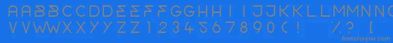 OrderLight-fontti – harmaat kirjasimet sinisellä taustalla